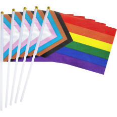 Pride flagg på pinne - Progress 