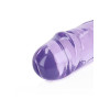 Realrock – Crystal Clear – realistisk Dobbeldildo – Lilla - 34 cm