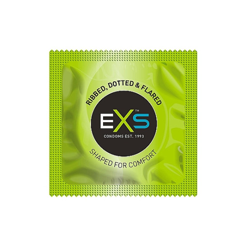 EXS - Kondom med Riller og nupper - 6 stk 