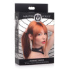 Master Series - Bondage Baddie Collar With O-ring - Sort/Gull Master Series - Bondage Baddie Collar With O-ring - Sort/Gull