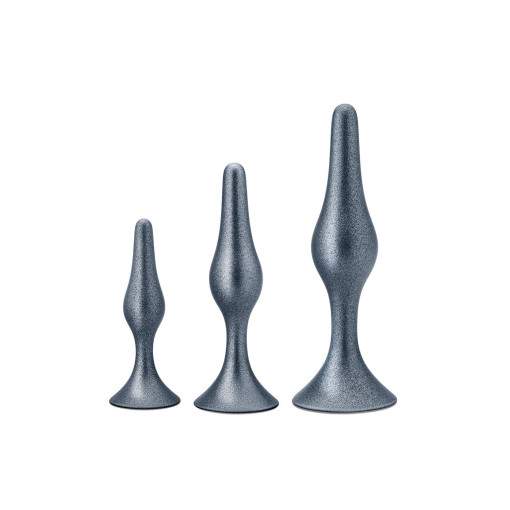 ANAL ADVENTURES ENESIS - Buttplug sett  - STELLAR SILVER