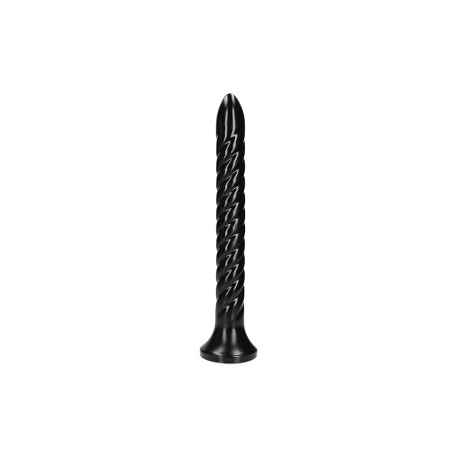 Ouch! Swirled Anal Snake - Dybdetrener Dildo - 30 cm - Sort