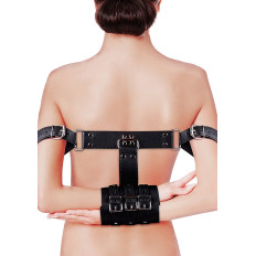 OUCH! - Hånd og armcuffs med justerbare stropper - Sort