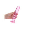 Realrock – Crystal Clear – Enkel Realistisk Dildo – Rosa - 20 cm