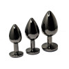 BQS - Sort Buttplug med Krystall - Small BQS - Sort Buttplug med Krystall - Small