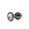 BQS - Sort Buttplug med Krystall - Small BQS - Sort Buttplug med Krystall - Small