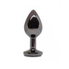BQS - Sort Buttplug med Krystall - Small BQS - Sort Buttplug med Krystall - Small