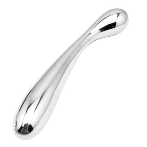 BQS - Ståldildo med bøy på en side for G- og P-punktstimulering BQS - Ståldildo med bøy på en side for G- og P-punktstimulering