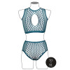 Le Desir - Key-Hole Fishnet Undertøysett - XS-XL - Blå Le Desir - Key-Hole Fishnet Undertøysett - XS-XL - Blå