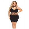 Pink Lipstick - Rich B Phase - Sort kjole - Plus size 