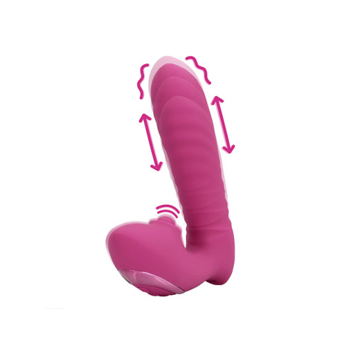 Loveline - Thrusting og tapping vibrator - Rosa