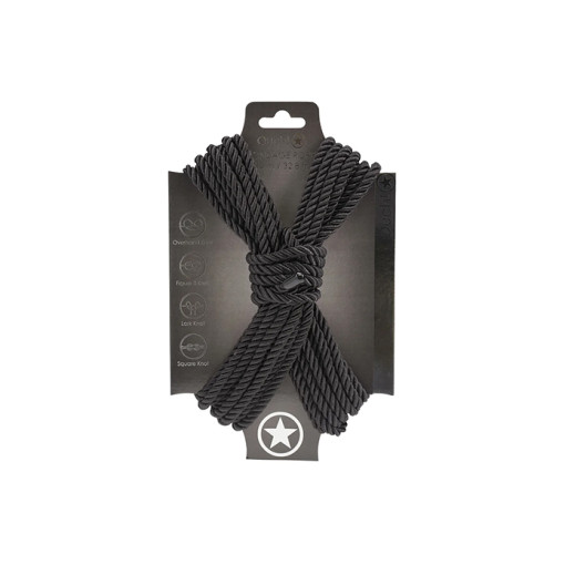 Ouch! Bondagetau - 10 meter - 6mm - Sort Ouch! Bondagetau - 10 meter - 6mm - Sort