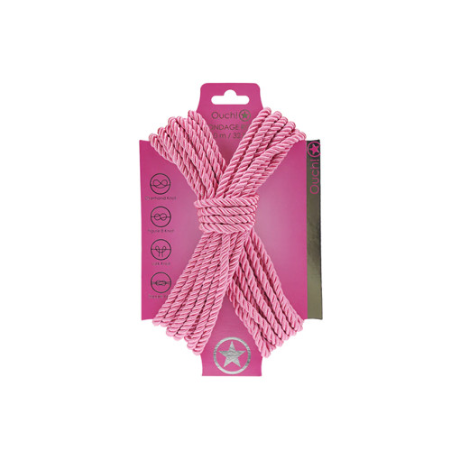 Ouch! Bondagetau - 10 meter - 6mm - Rosa Ouch! Bondagetau - 10 meter - 6mm - Rosa