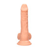 RealRock - Dildo med pung - 7" / 17 cm - Lys Hudfarge