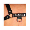 Red Leather - Harness i lær - Sort S/M