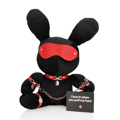 S-line - Bondage Rabbit Bamse - Large - Sort og Rød S-line - Bondage Rabbit Bamse - Large - Sort og Rød