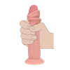 Realrock - Dual density sliding skin - Dildo i silikon - Lys hudfarge 6"
